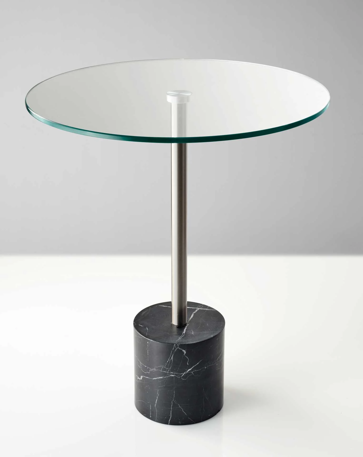 Blane End Table Brushed Steel/Black - Image 2
