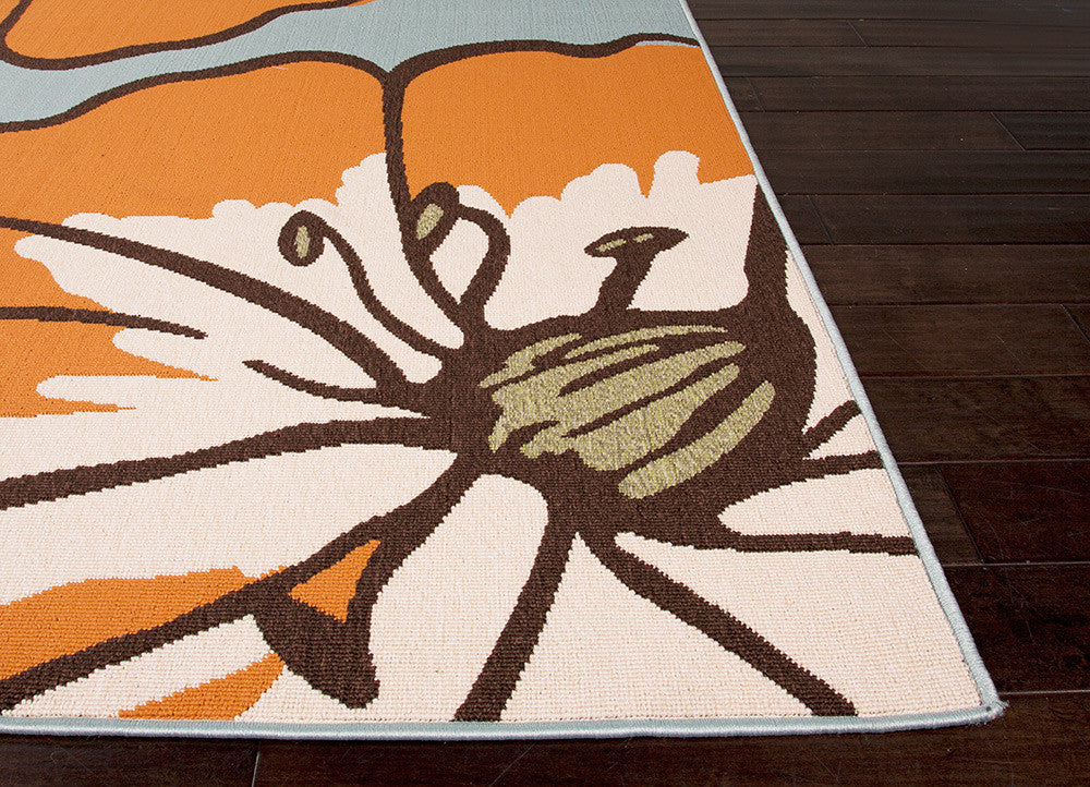 Bloom Porch Blue Surf/Yam Area Rug - Image 3