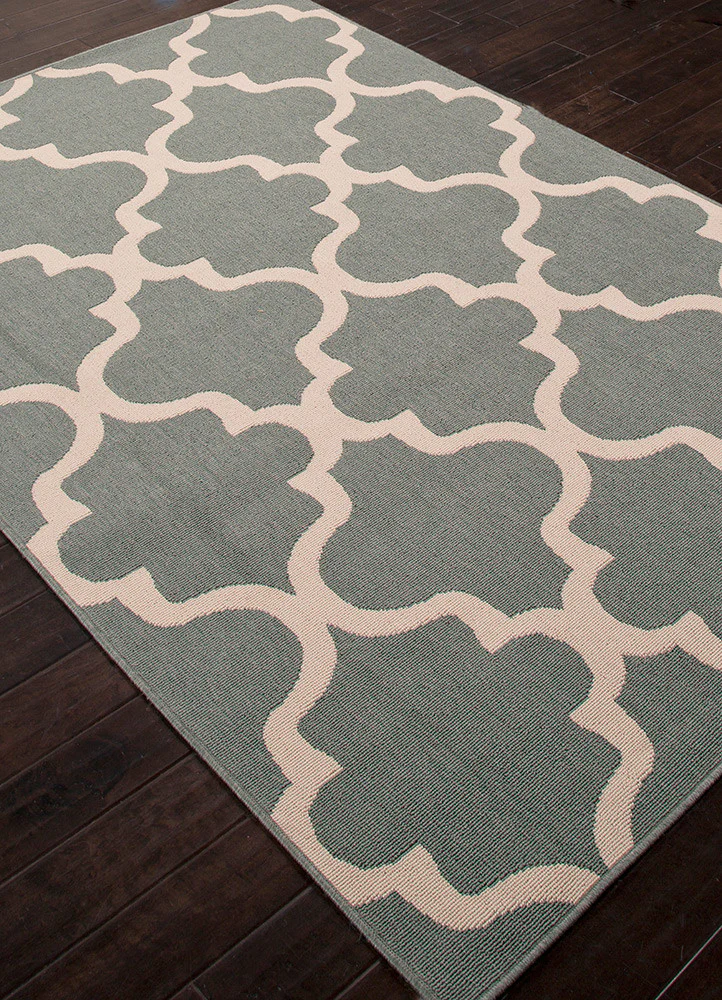 Bloom Stamped Blue Surf/Birch Area Rug - Image 2