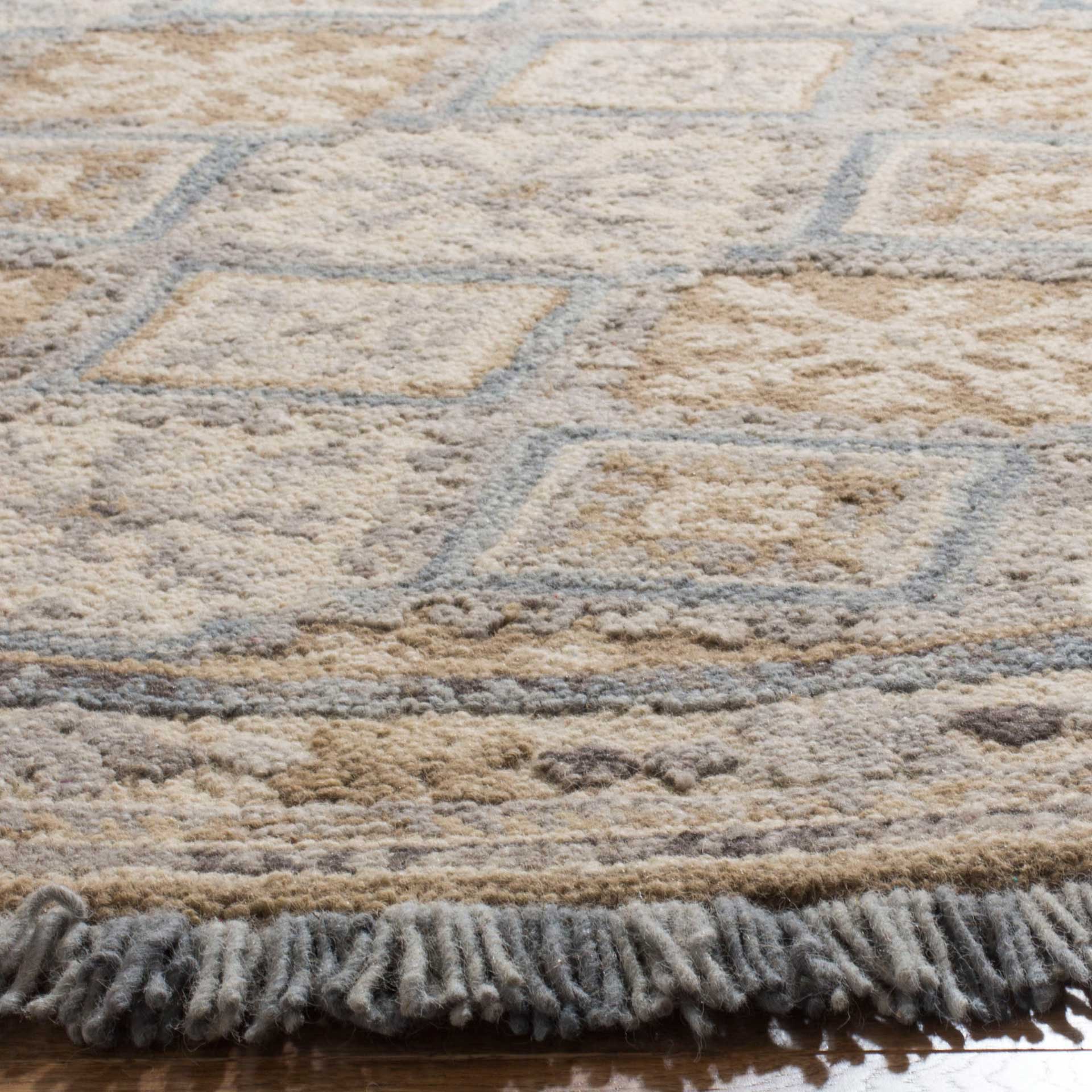 Blossom Beige/Light Blue Round Rug - Image 2