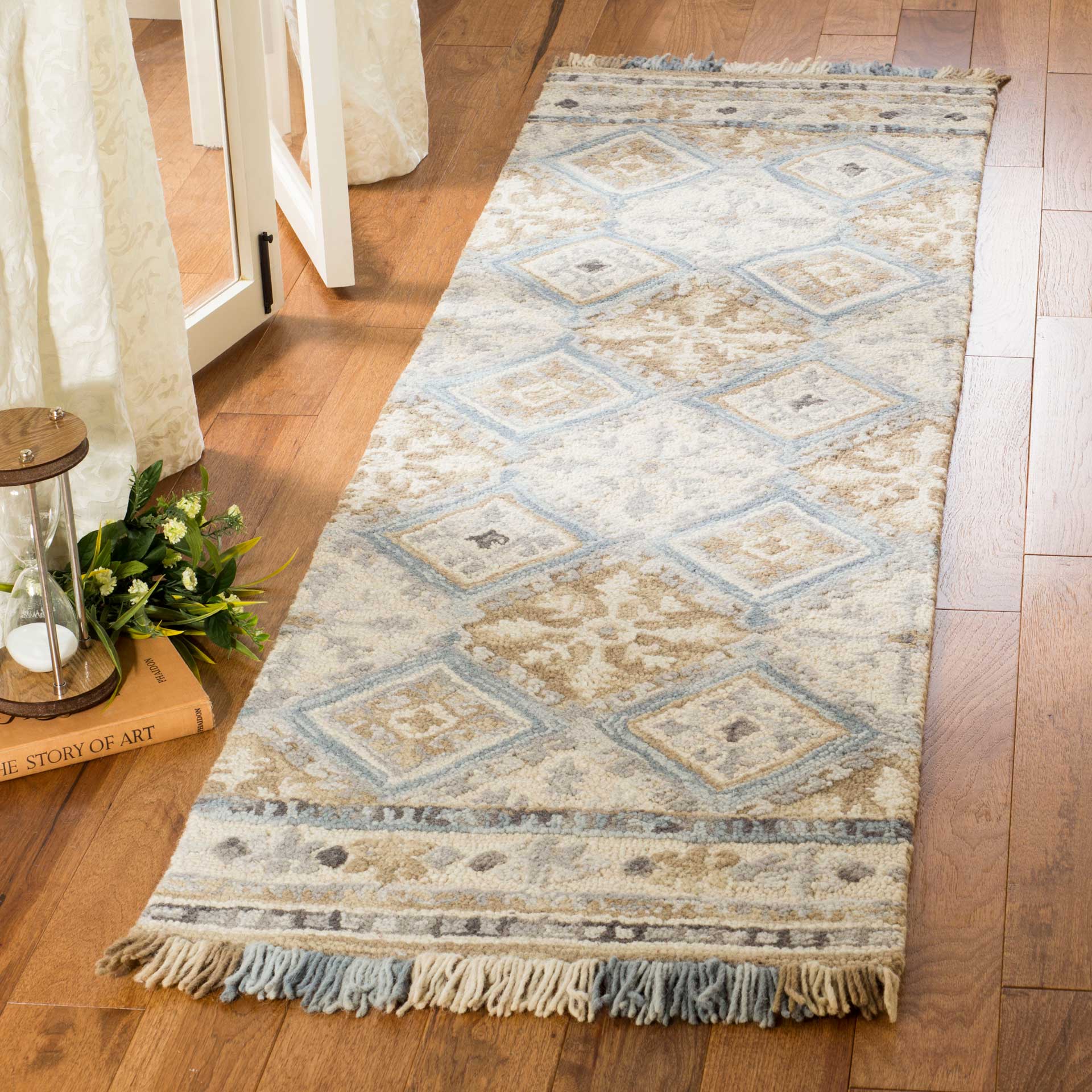 Blossom Beige/Light Blue Runner Rug - Image 2
