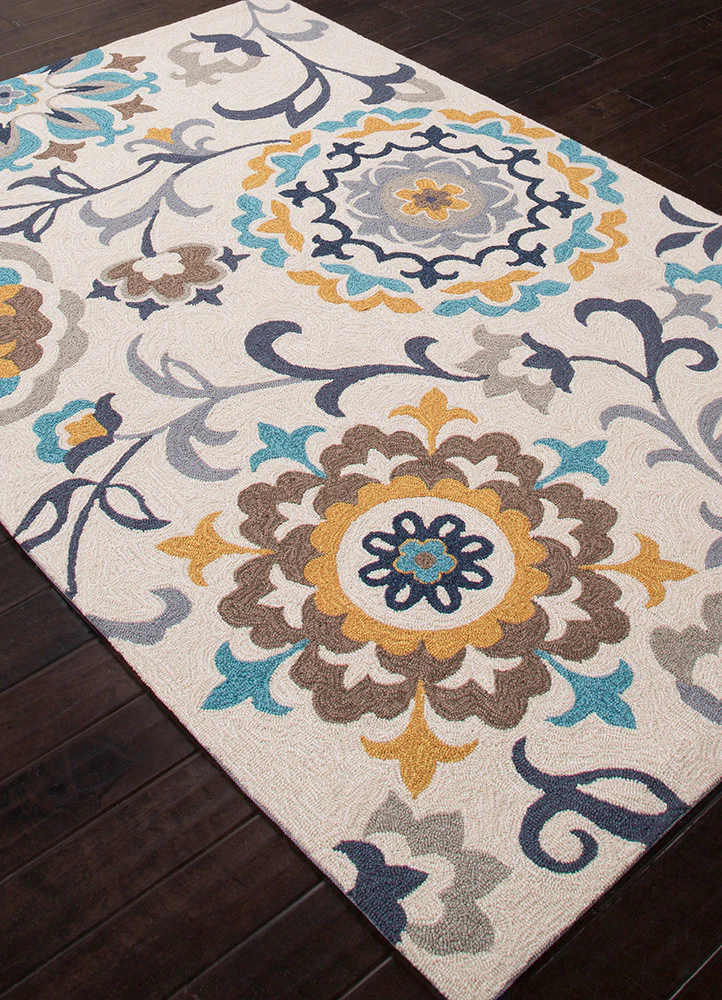 Blossom Garden Oyster Gray/Orian Blue Area Rug - Image 2