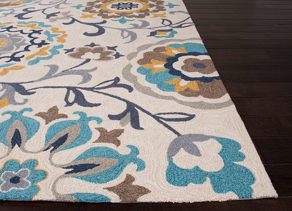 Blossom Garden Oyster Gray/Orian Blue Area Rug - Image 3