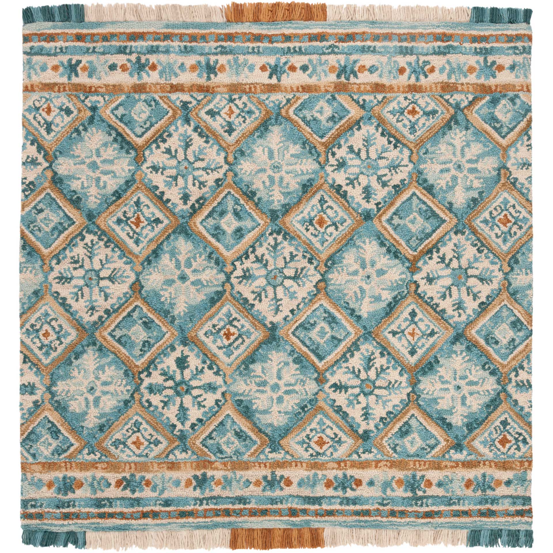Blossom Ivory/Teal Area Rug - Image 2