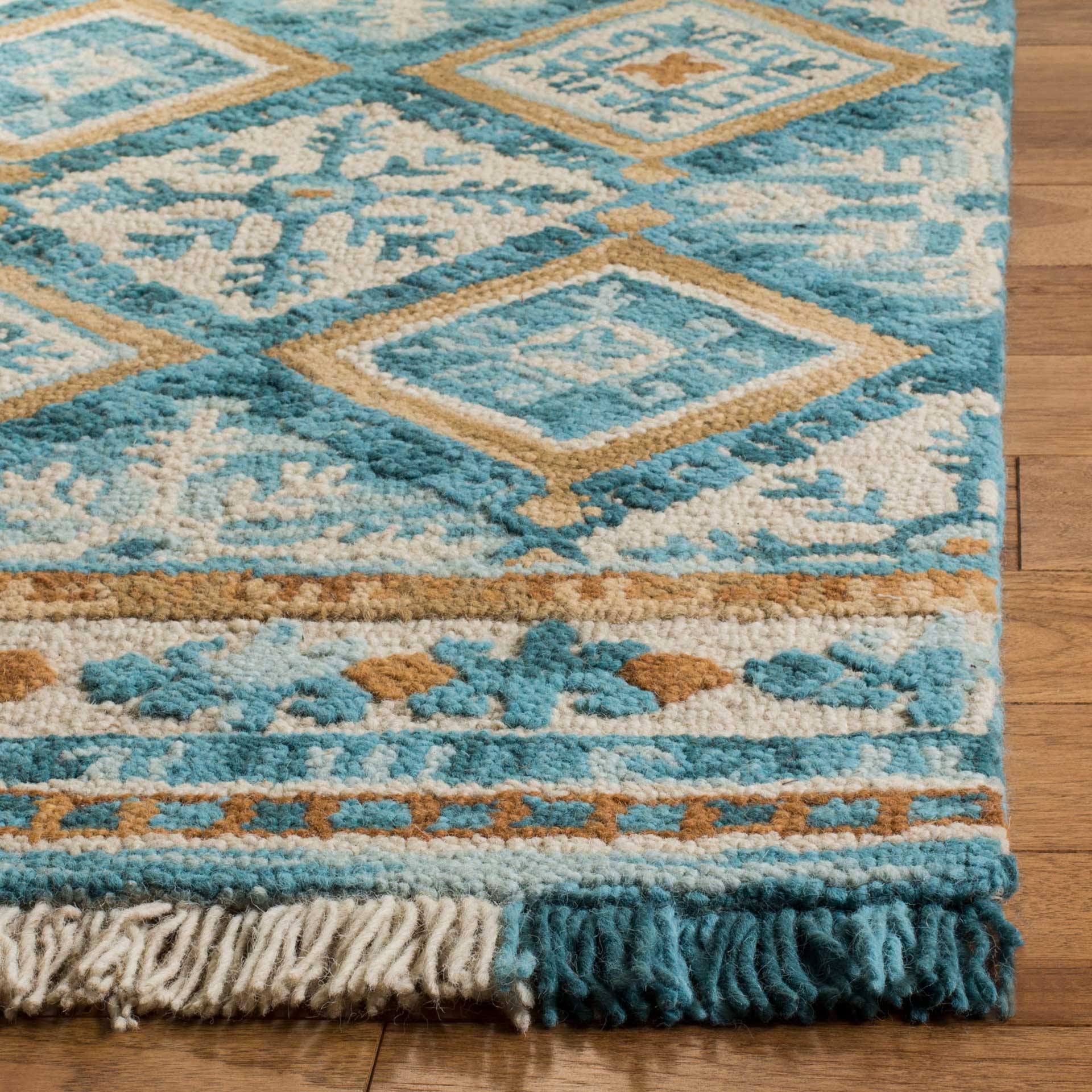 Blossom Ivory/Teal Area Rug - Image 5
