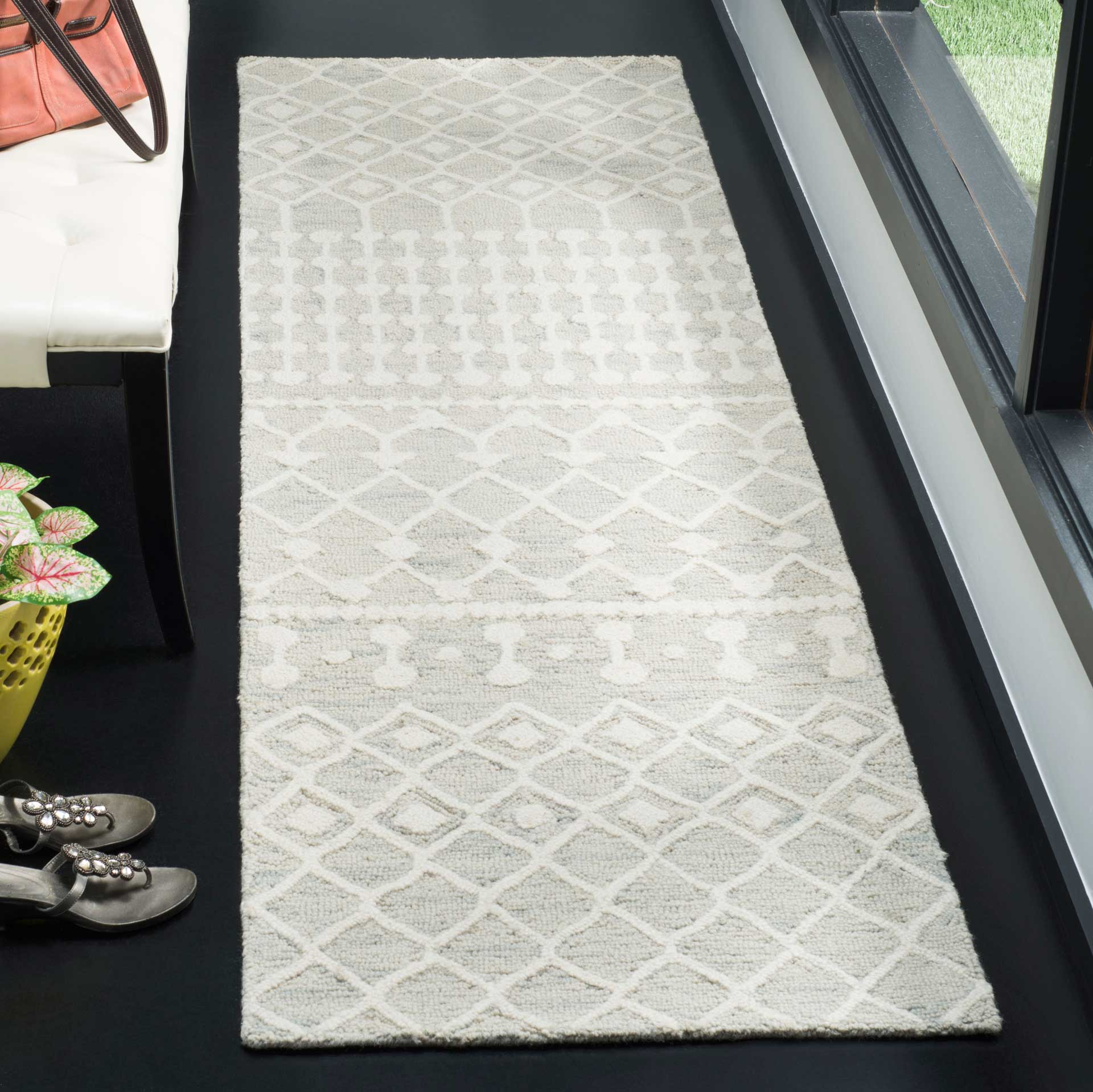 Blossom Silver/Ivory Runner Rug - Image 2
