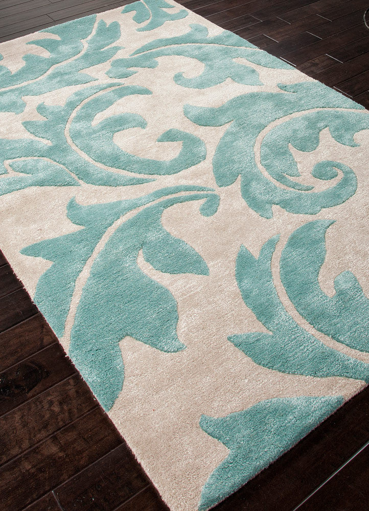 Blue Aloha Antique White/Light Turquoise Area Rug - Image 2
