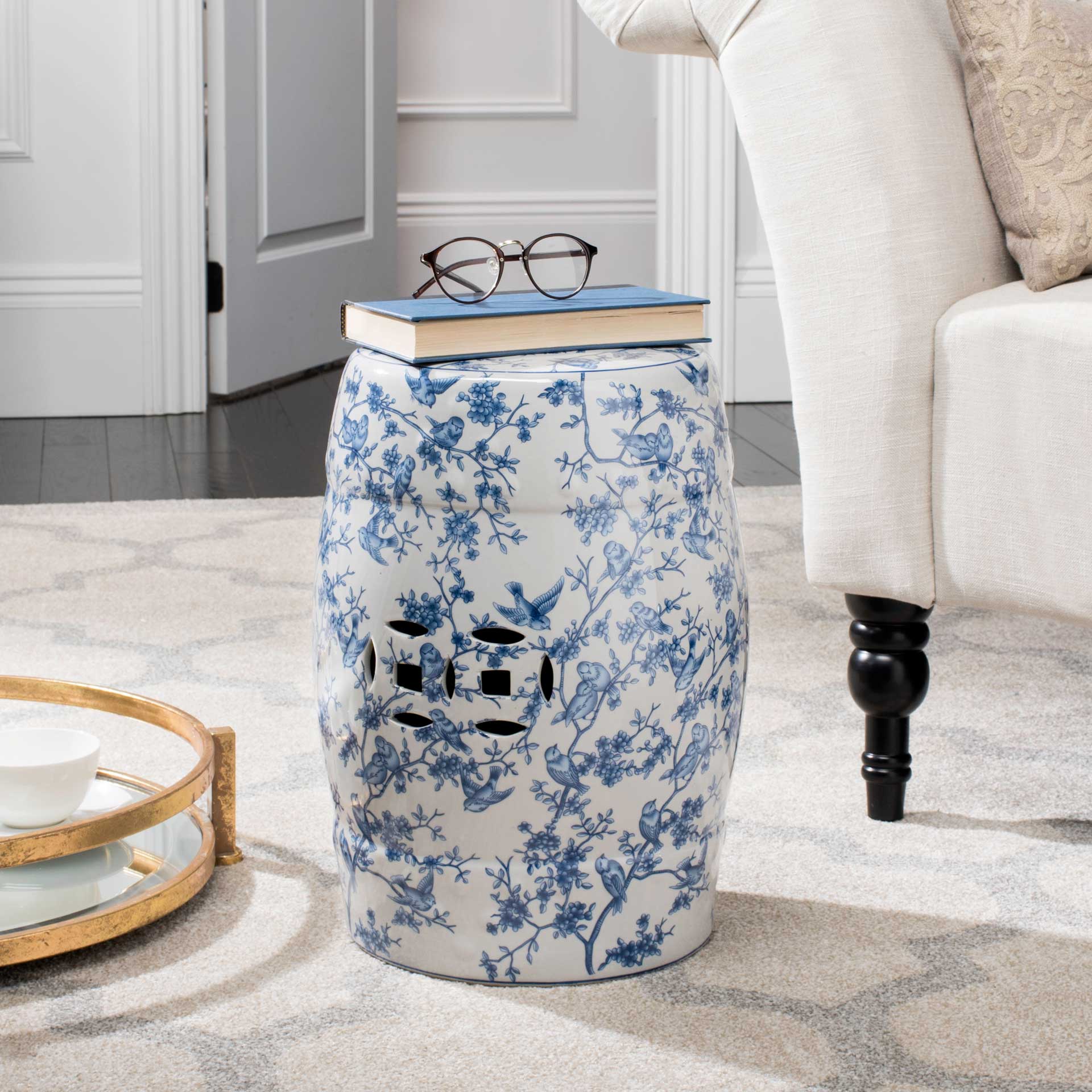 Blue Birds Garden Stool - Image 3