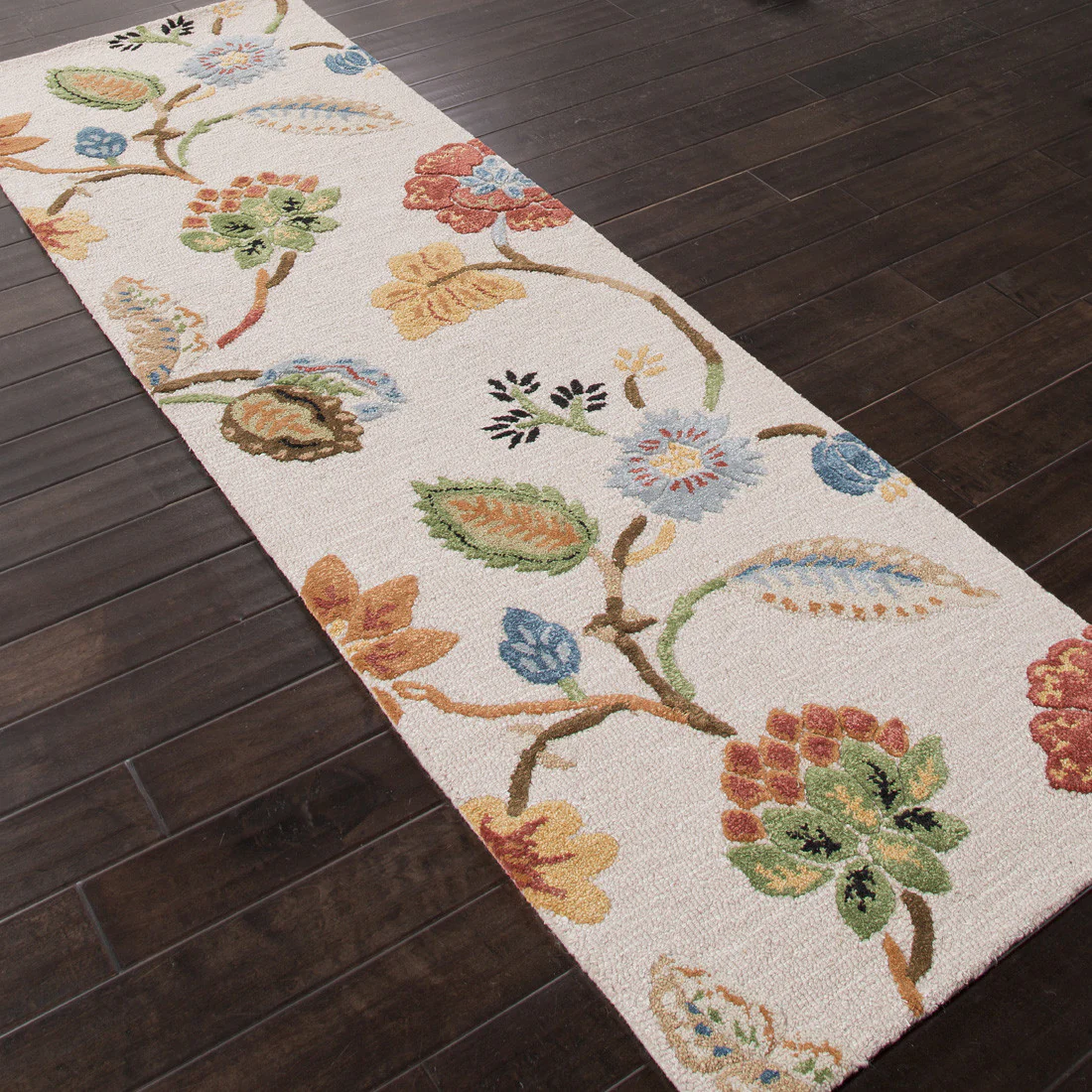 Blue Garden Party Antique White Runner Rug - Image 2