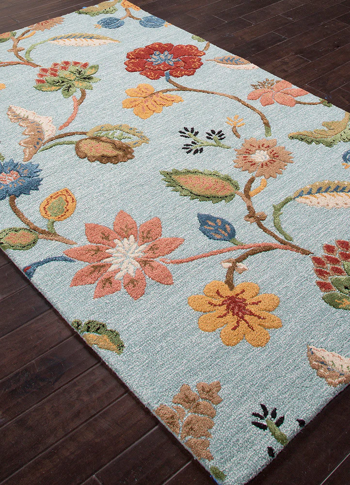 Blue Garden Party Aquifer/Red Ochre Area Rug - Image 2