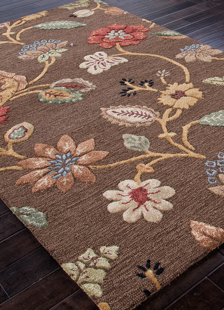 Blue Garden Party Cocoa Brown Area Rug - Image 2