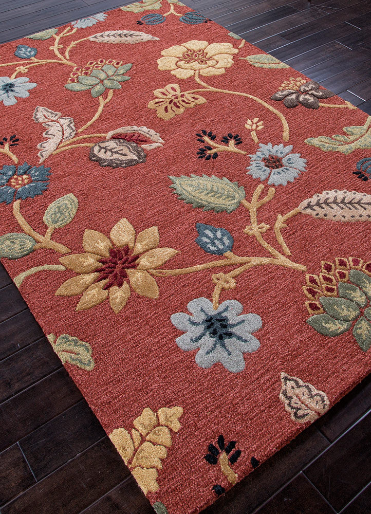 Blue Garden Party Navajo Red/Marigold Area Rug - Image 2