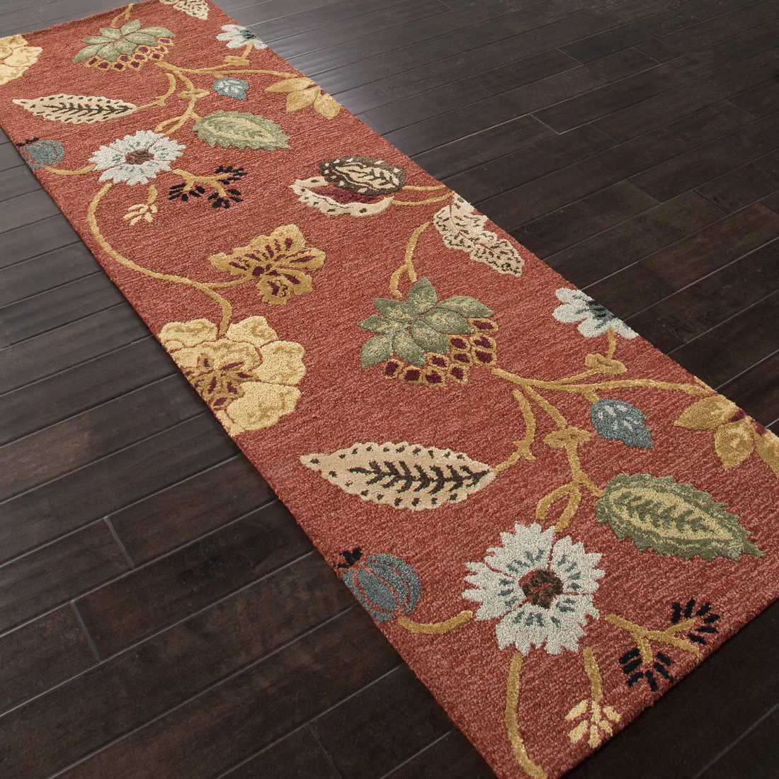 Blue Garden Party Navajo Red/Marigold Runner Rug - Image 2