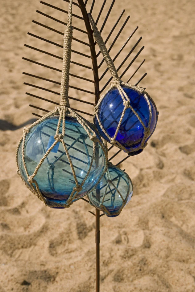 Blue Glass Floats (Set of 3) - Image 2