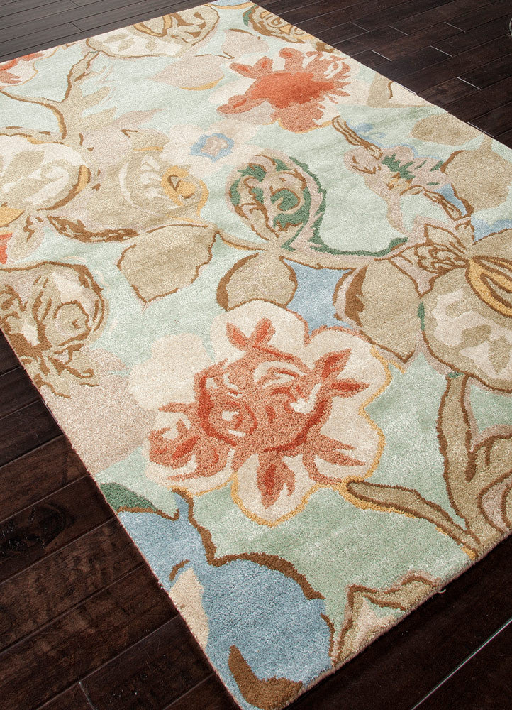 Blue Petal Pusher Aqua Foam Area Rug - Image 2