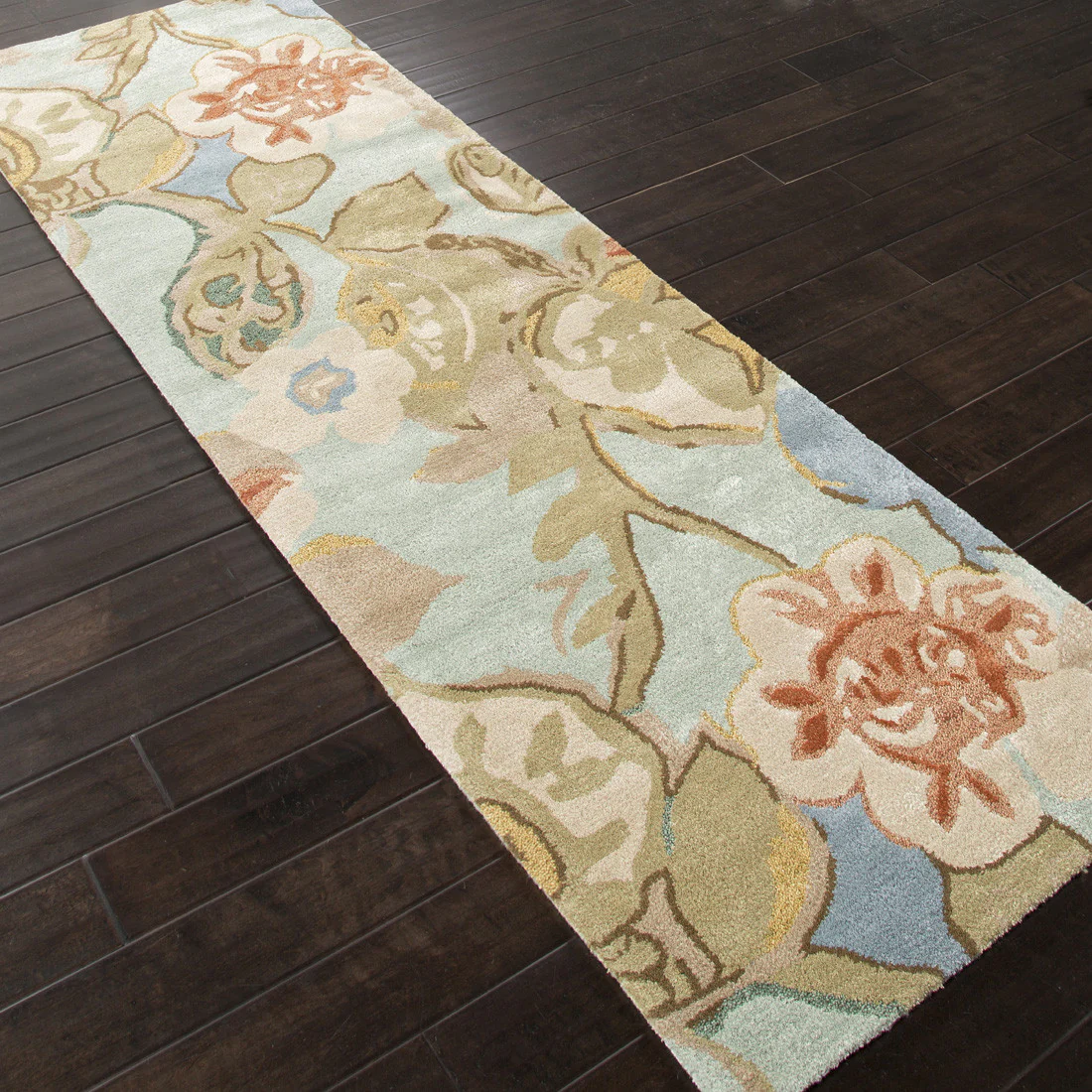 Blue Petal Pusher Aqua Foam Runner Rug - Image 2