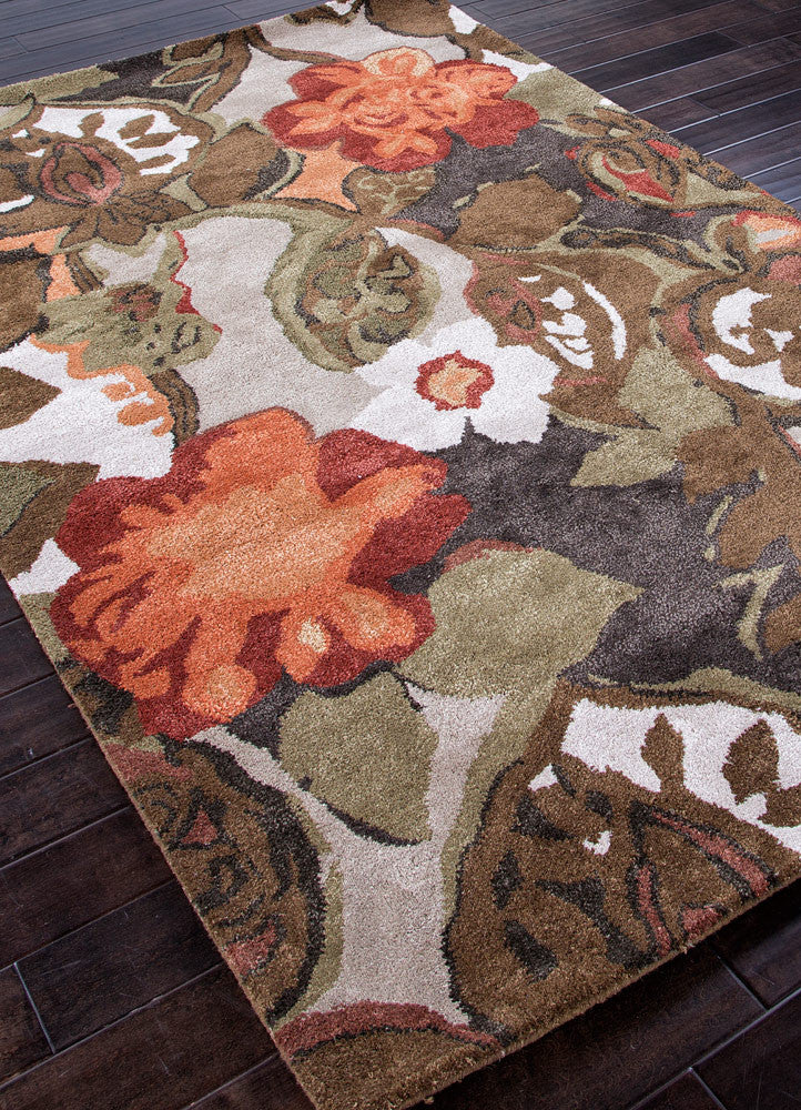 Blue Petal Pusher White Ice Area Rug - Image 2
