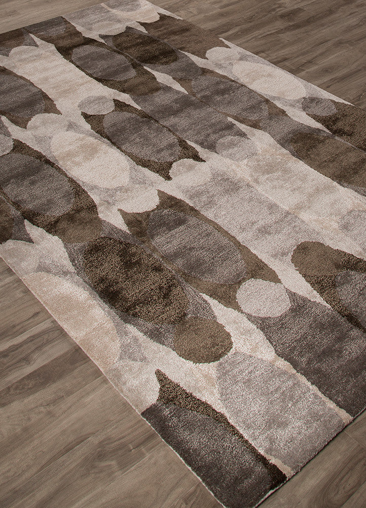Blue Santana Charcoal Gray/Chocolate Chip Area Rug - Image 2