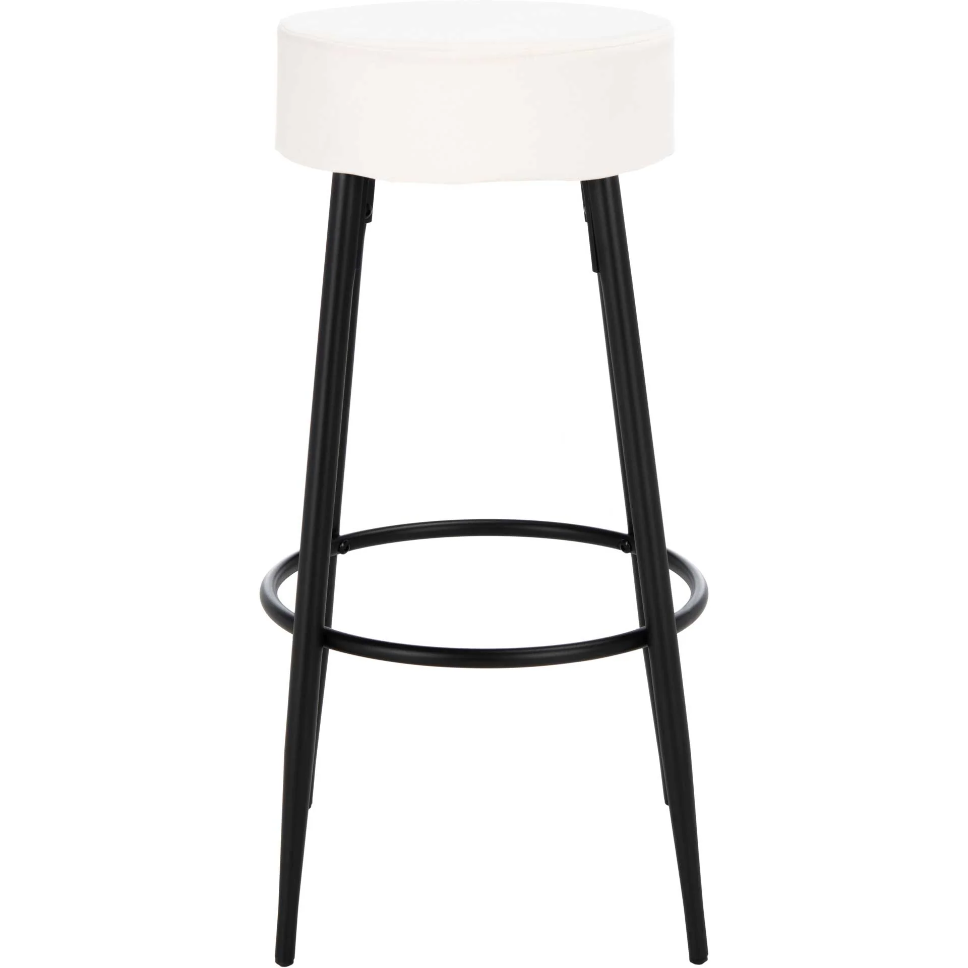 Boase Round Bar Stool Ivory/Black - Image 2