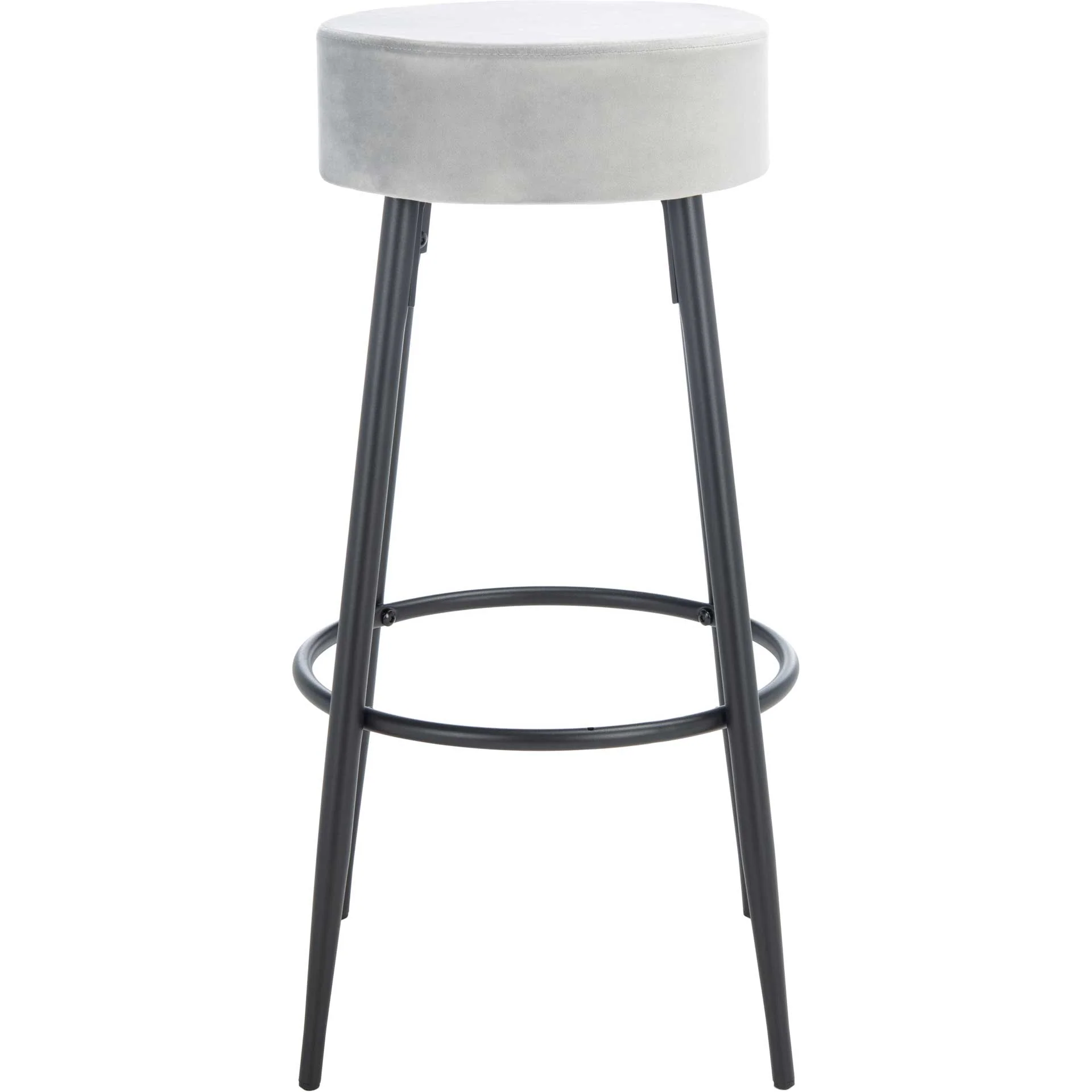 Boase Round Bar Stool Light Gray/Black - Image 2