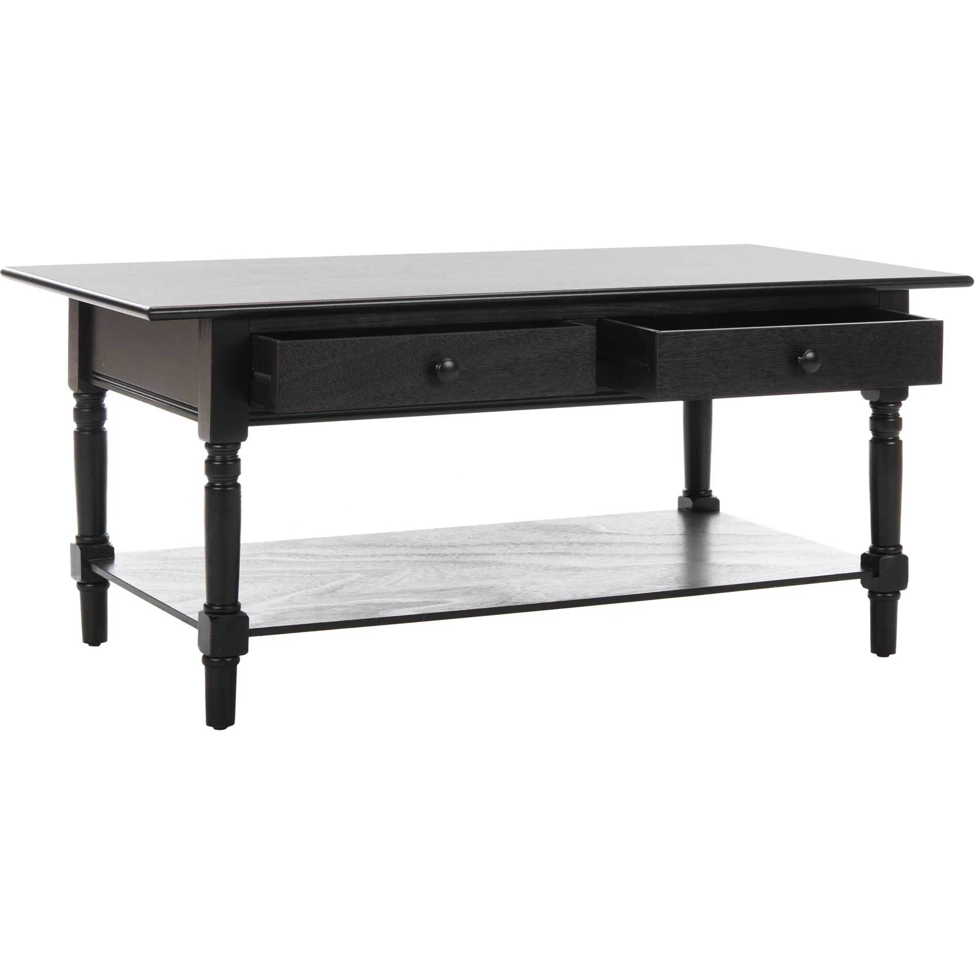 Bobby 2 Drawer Coffee Table Distressed Black - Image 2