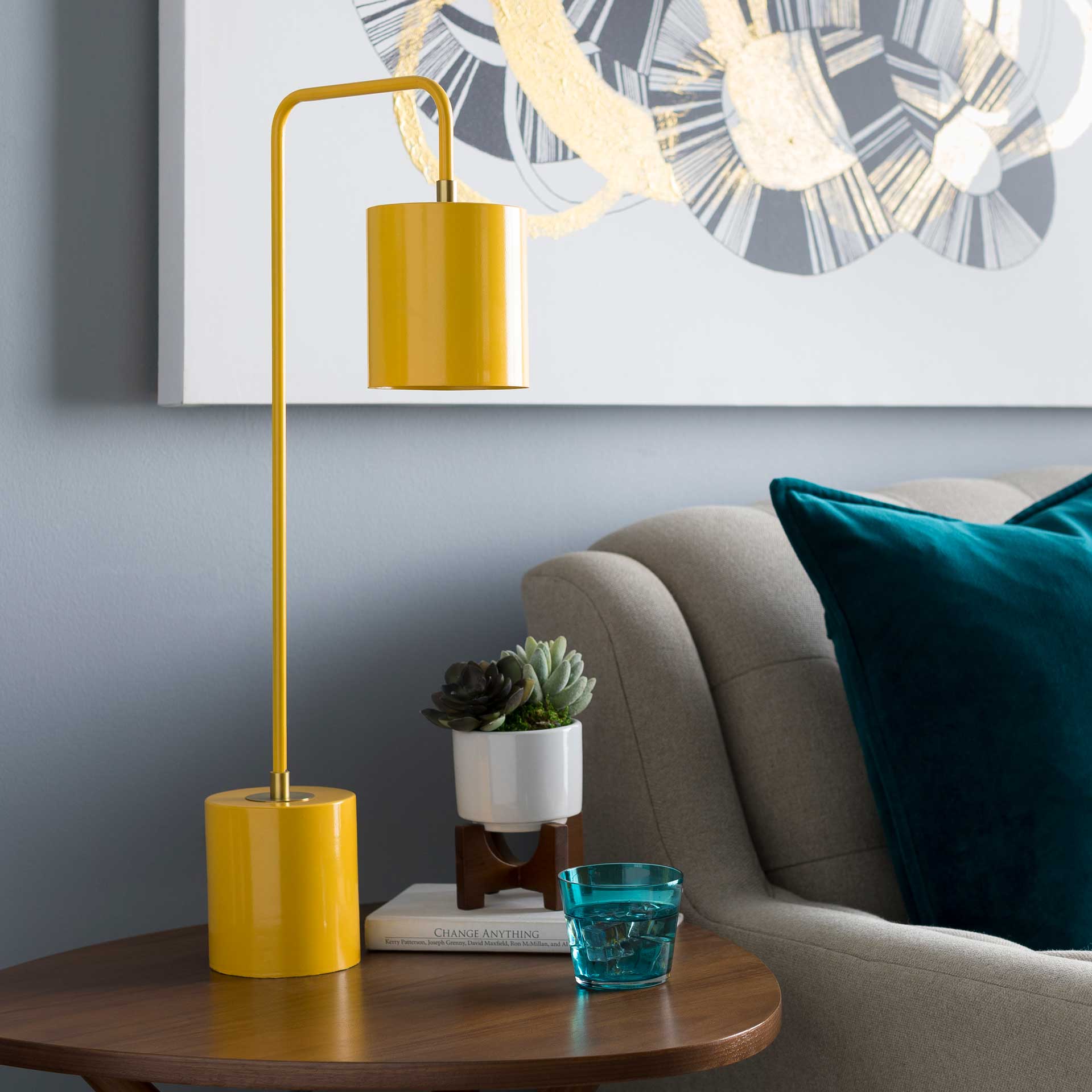 Bobby Table Lamp Bright Yellow/Yellow/Brass - Image 5