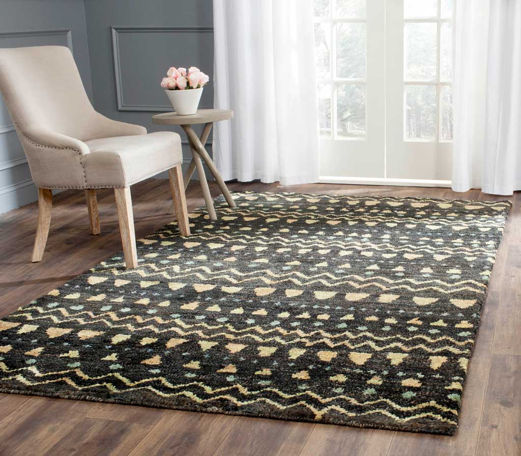 Bohemian Black/Gold Area Rug - Image 5