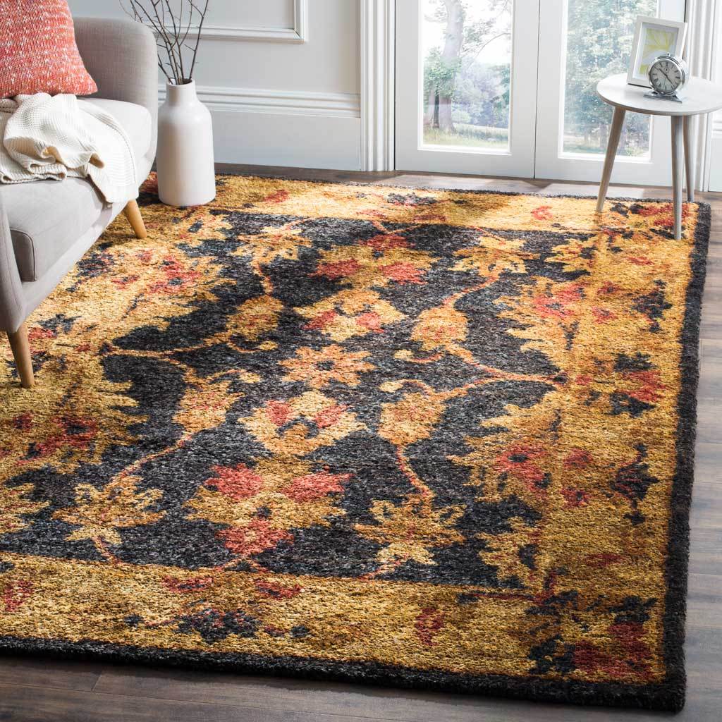 Bohemian Charcoal/Gold Area Rug - Image 4