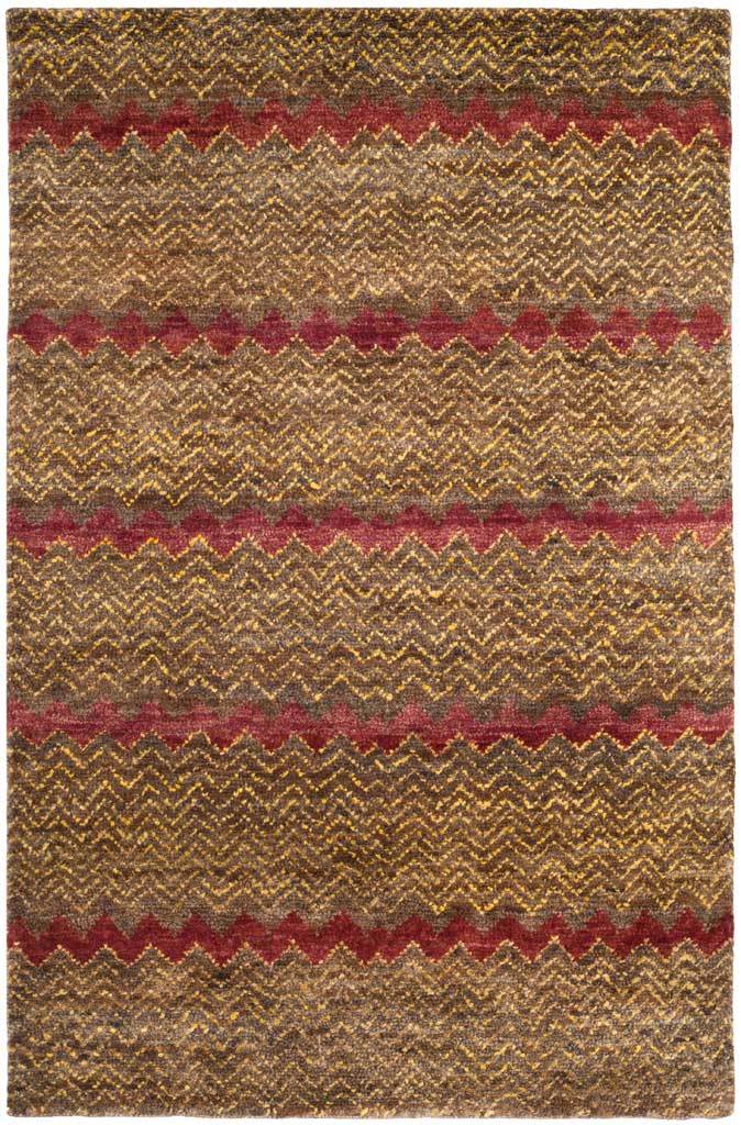 Bohemian Chevron Brown/Gold Area Rug - Image 2
