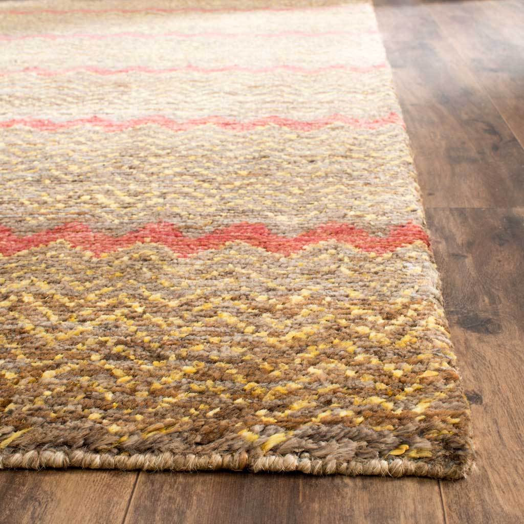 Bohemian Chevron Brown/Gold Area Rug - Image 3