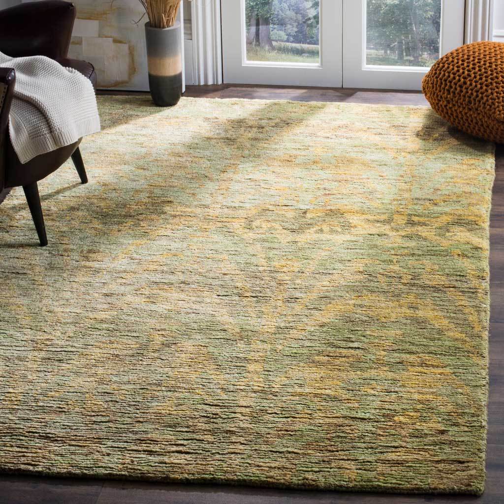 Bohemian Green/Gold Area Rug - Image 4