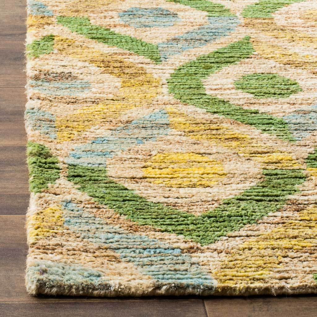 Bohemian Green/Yellow Area Rug - Image 4