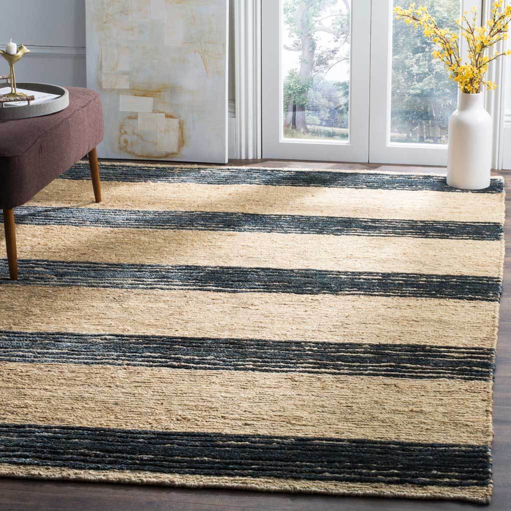 Bohemian Natural/Blue Area Rug - Image 5