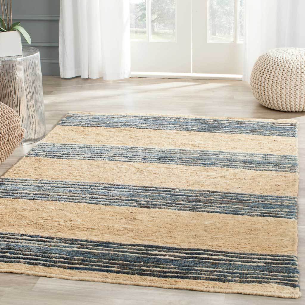Bohemian Natural/Blue Area Rug - Image 6