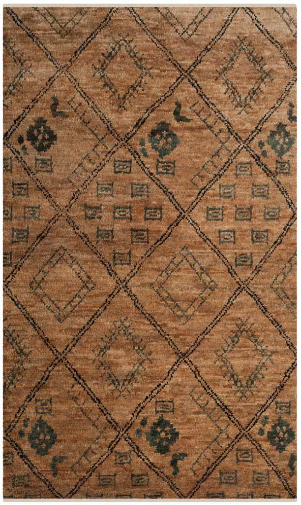 Bohemian Natural/Deep Teal Area Rug - Image 2