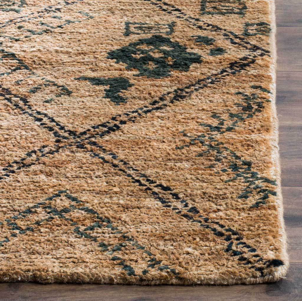 Bohemian Natural/Deep Teal Area Rug - Image 4