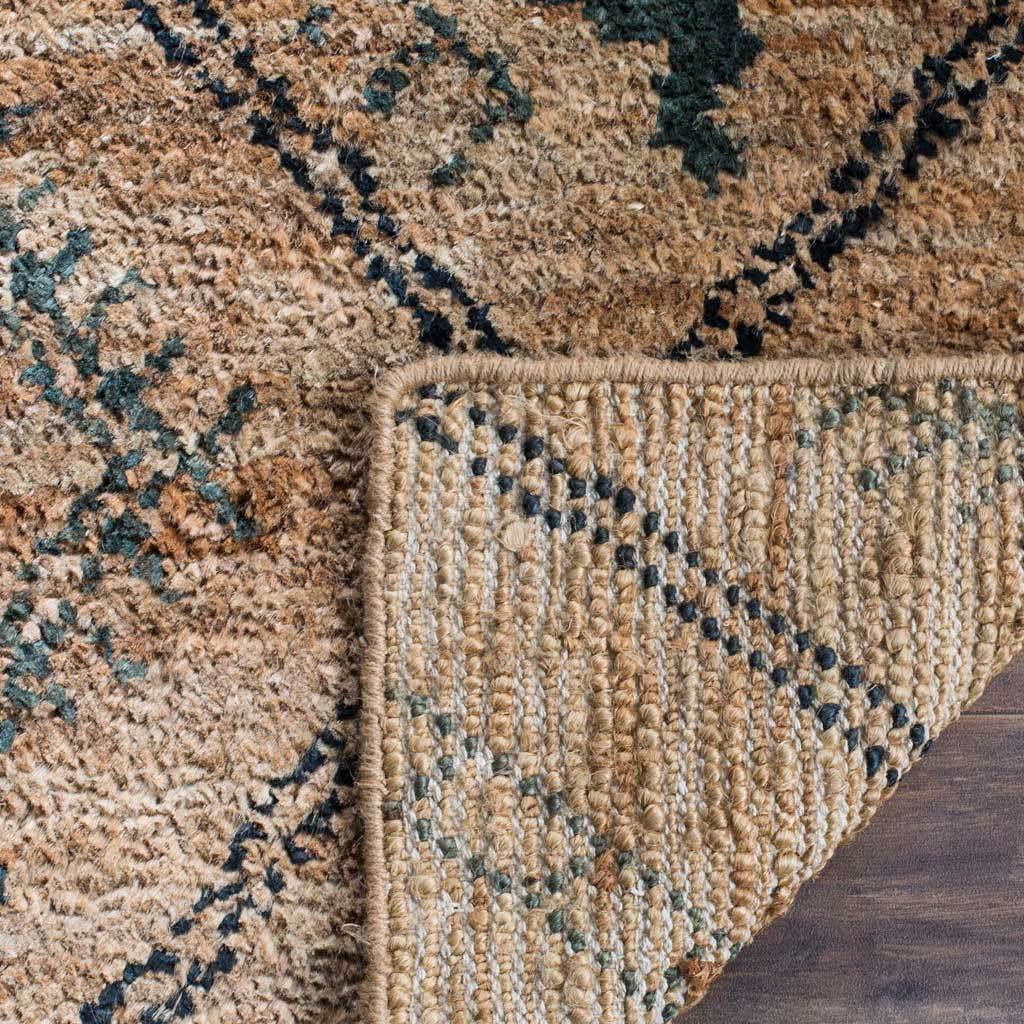 Bohemian Natural/Deep Teal Area Rug - Image 5