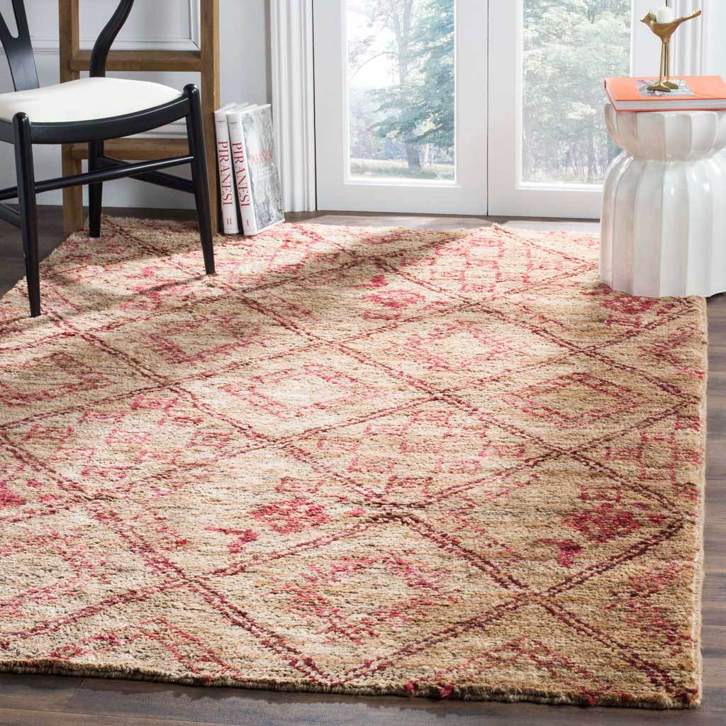 Bohemian Natural/Red Area Rug - Image 5