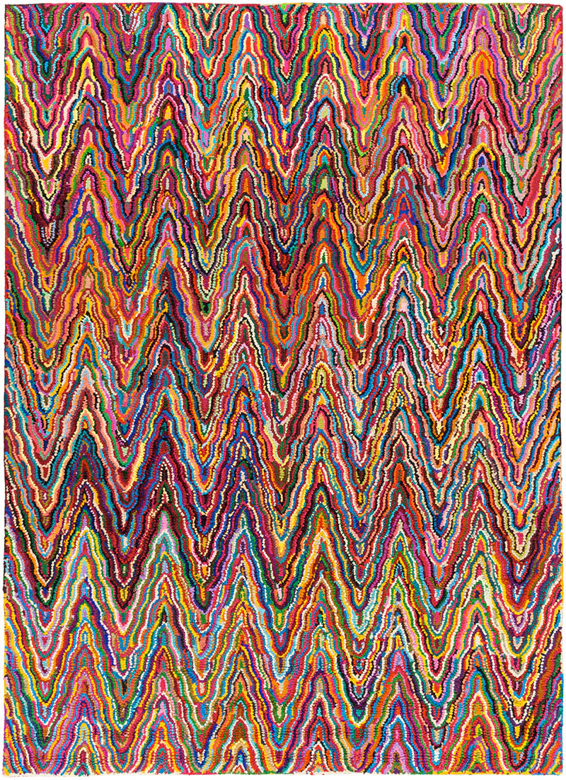 Boho Wave Magenta/Aqua Area Rug - Image 2