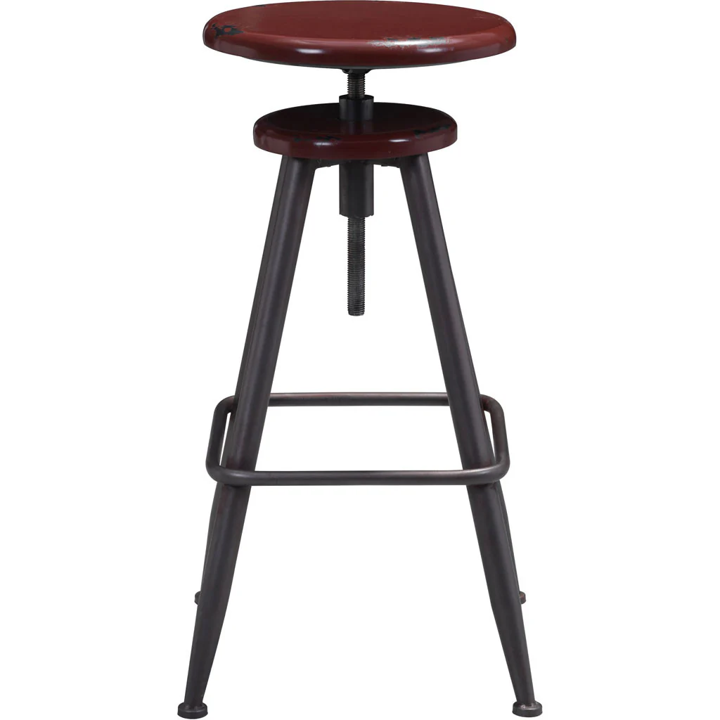 Bologna Barstool Distressed Burgundy - Image 2
