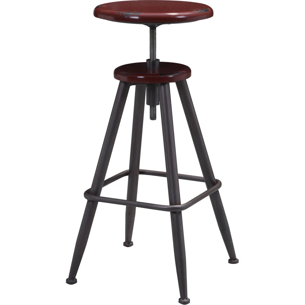 Bologna Barstool Distressed Burgundy - Image 3