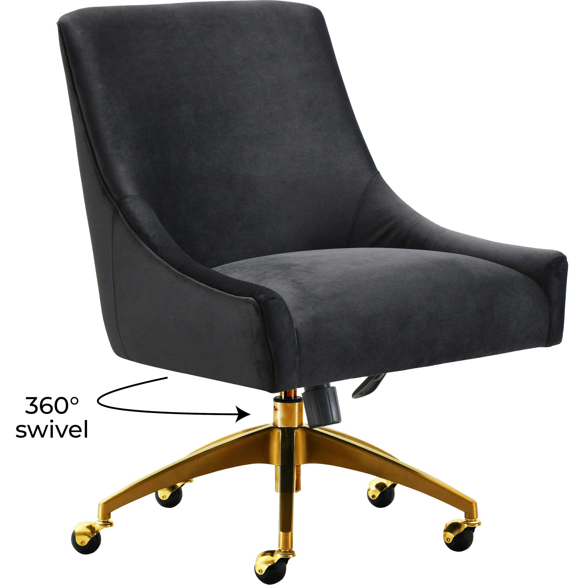 Bordeaux Office Swivel Chair Black - Image 6