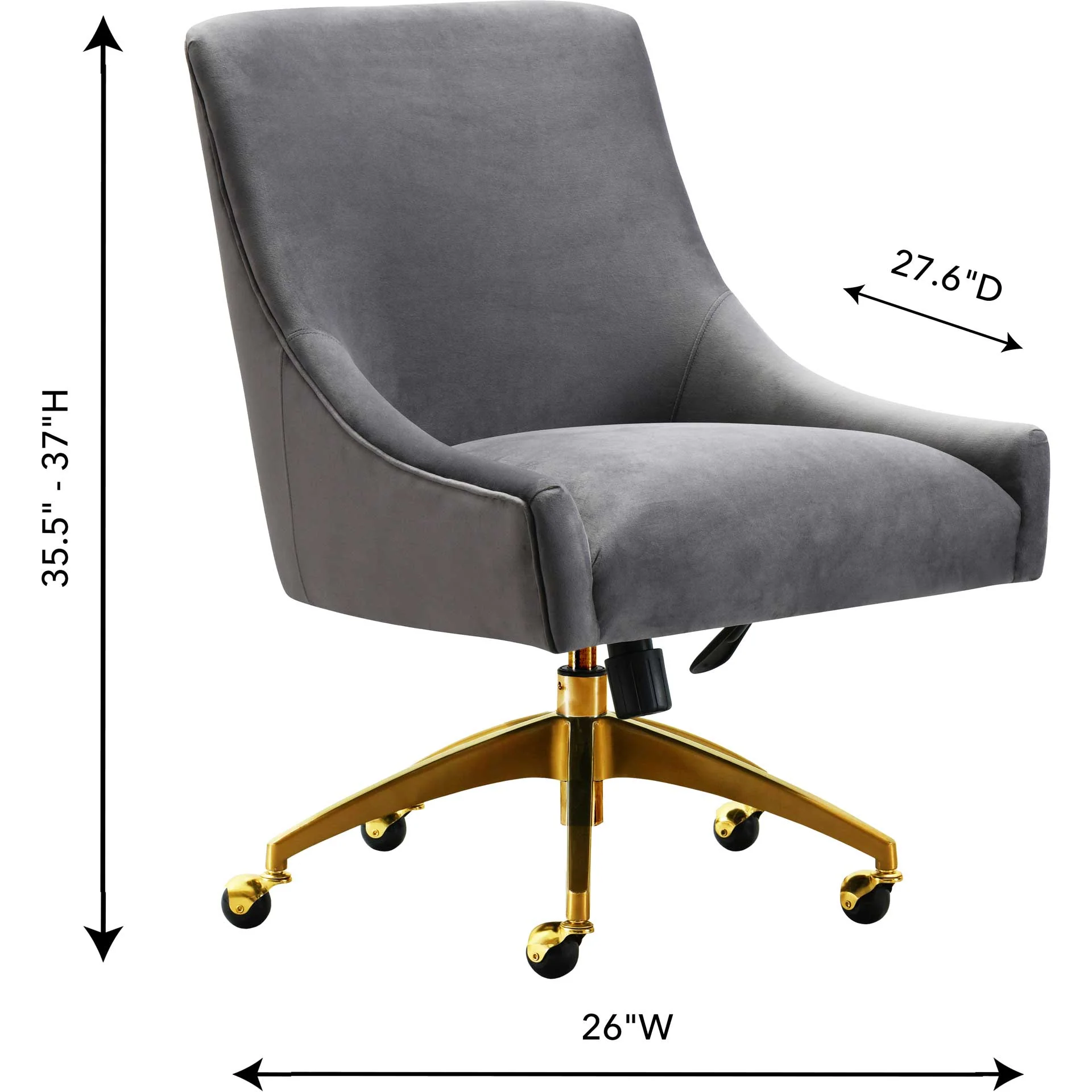 Bordeaux Office Swivel Chair Gray - Image 7