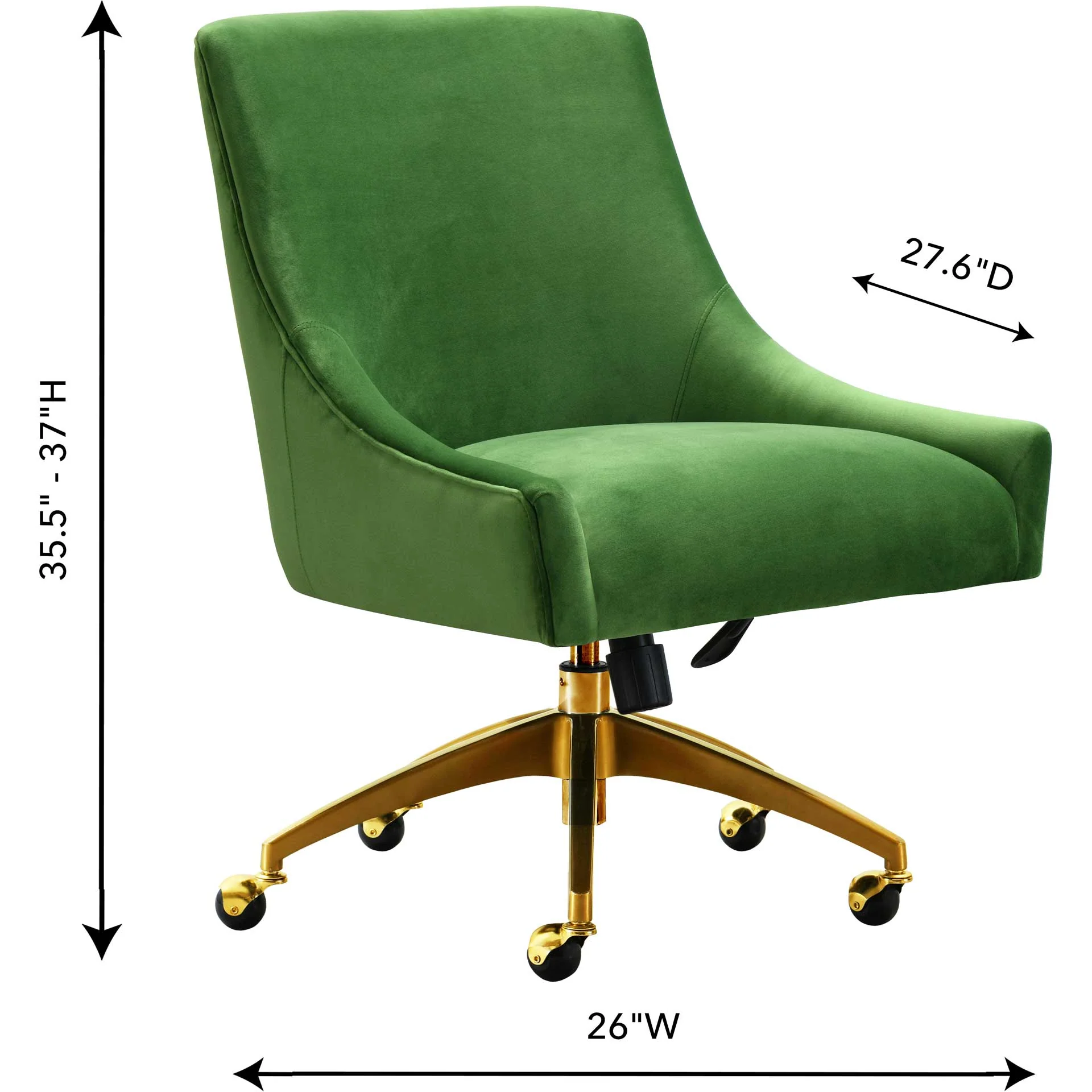 Bordeaux Office Swivel Chair Green - Image 6