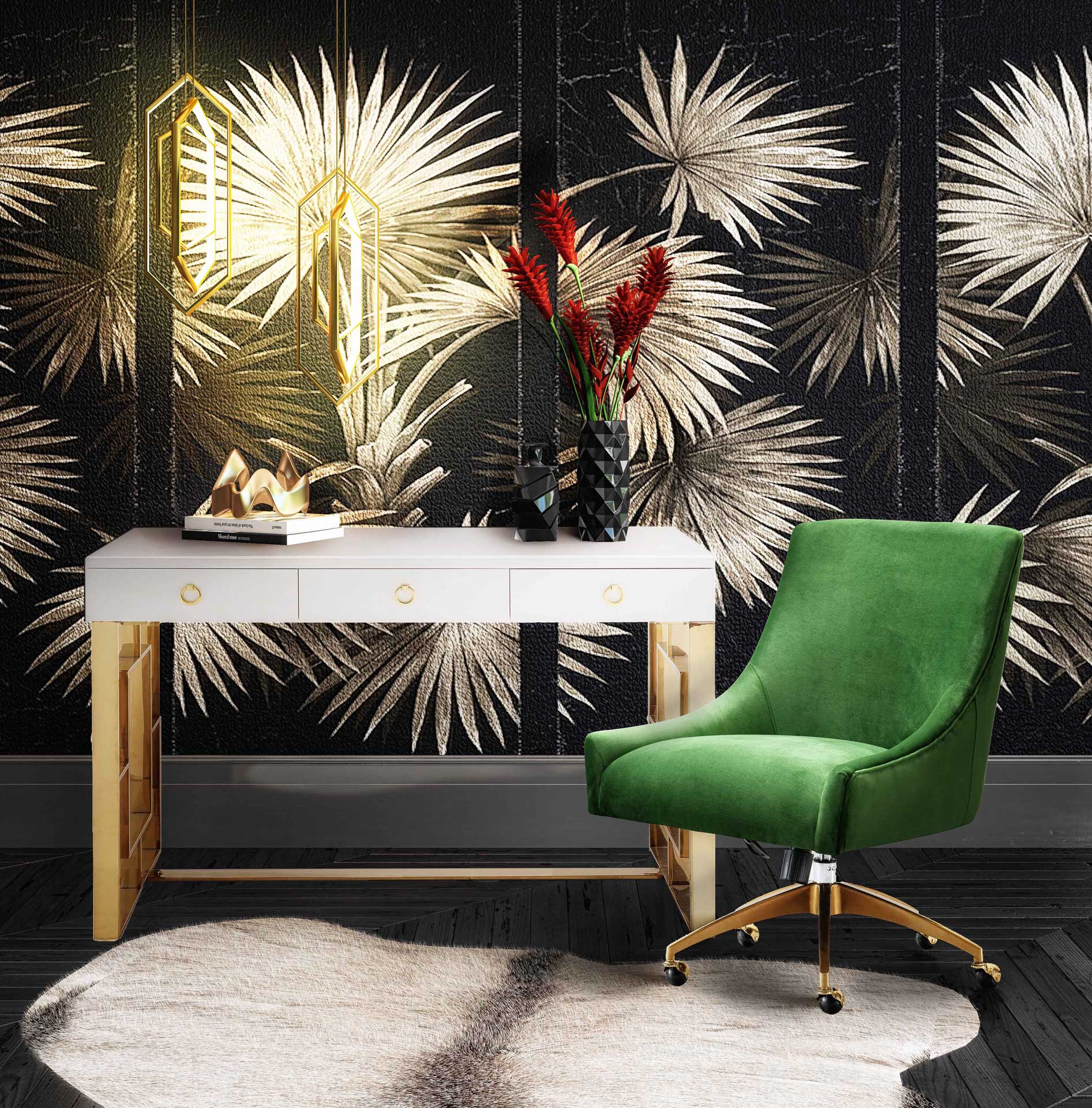 Bordeaux Office Swivel Chair Green - Image 7