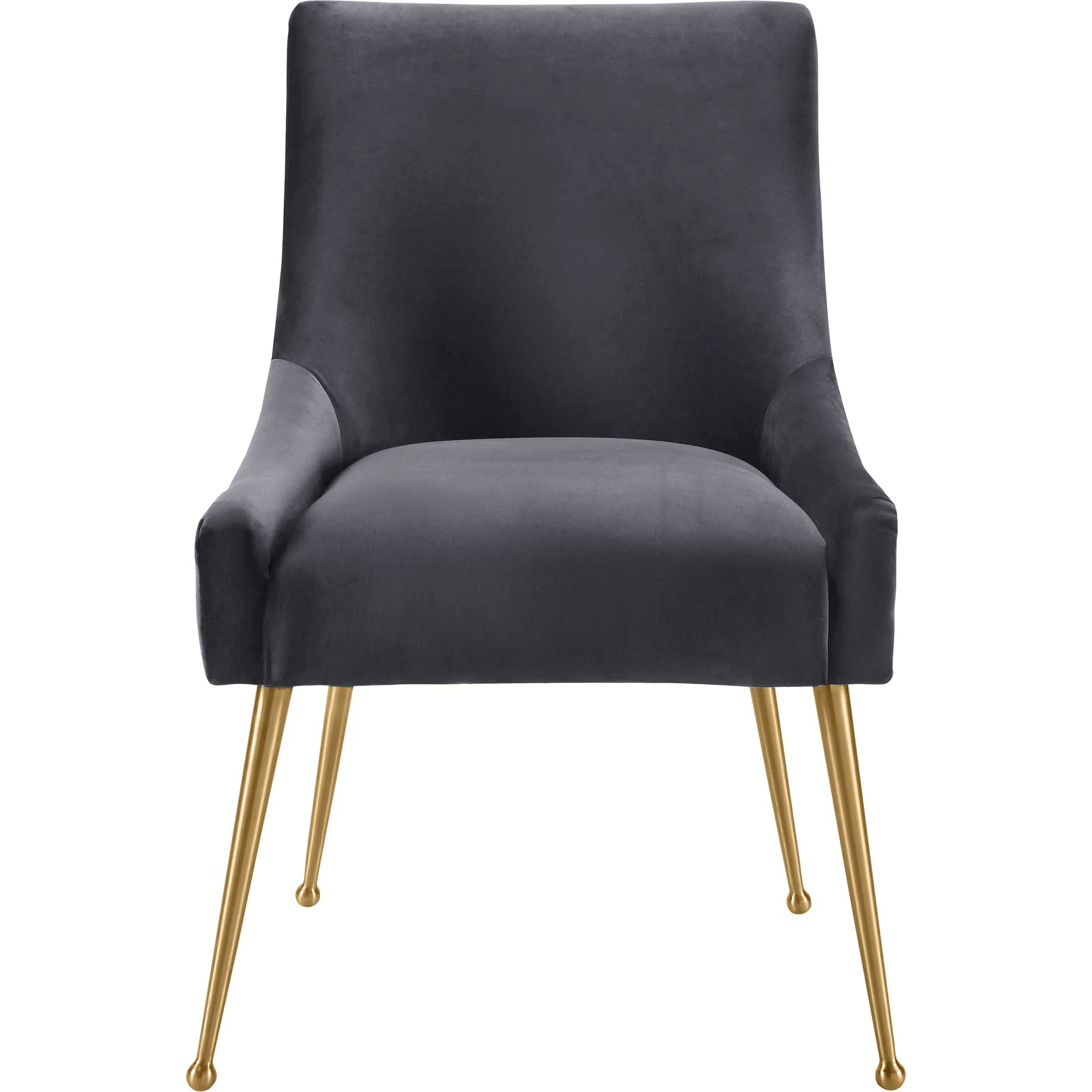 Bordeaux Pleated Velvet Side Chair Gray - Image 2