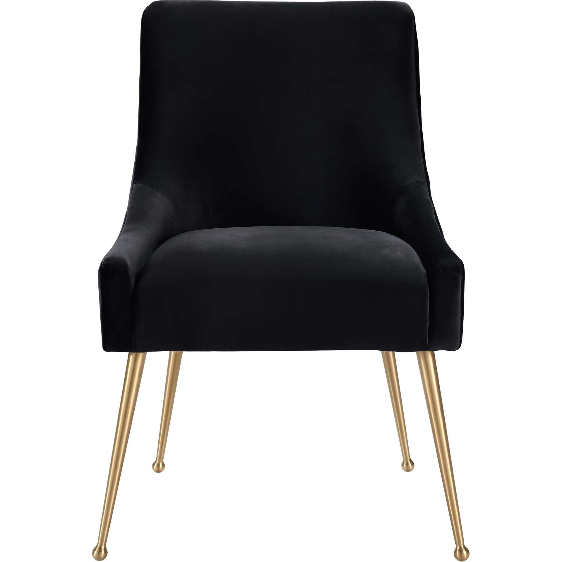 Bordeaux Velvet Side Chair Black - Image 2