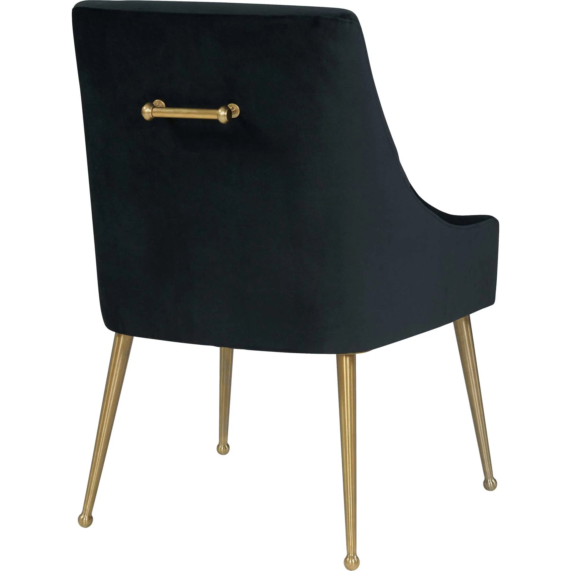 Bordeaux Velvet Side Chair Black - Image 3