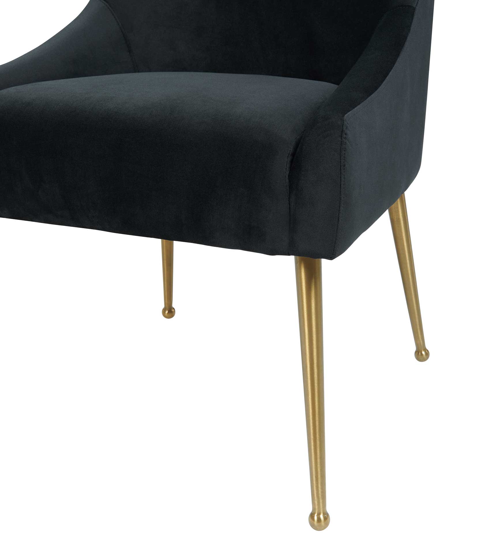 Bordeaux Velvet Side Chair Black - Image 4