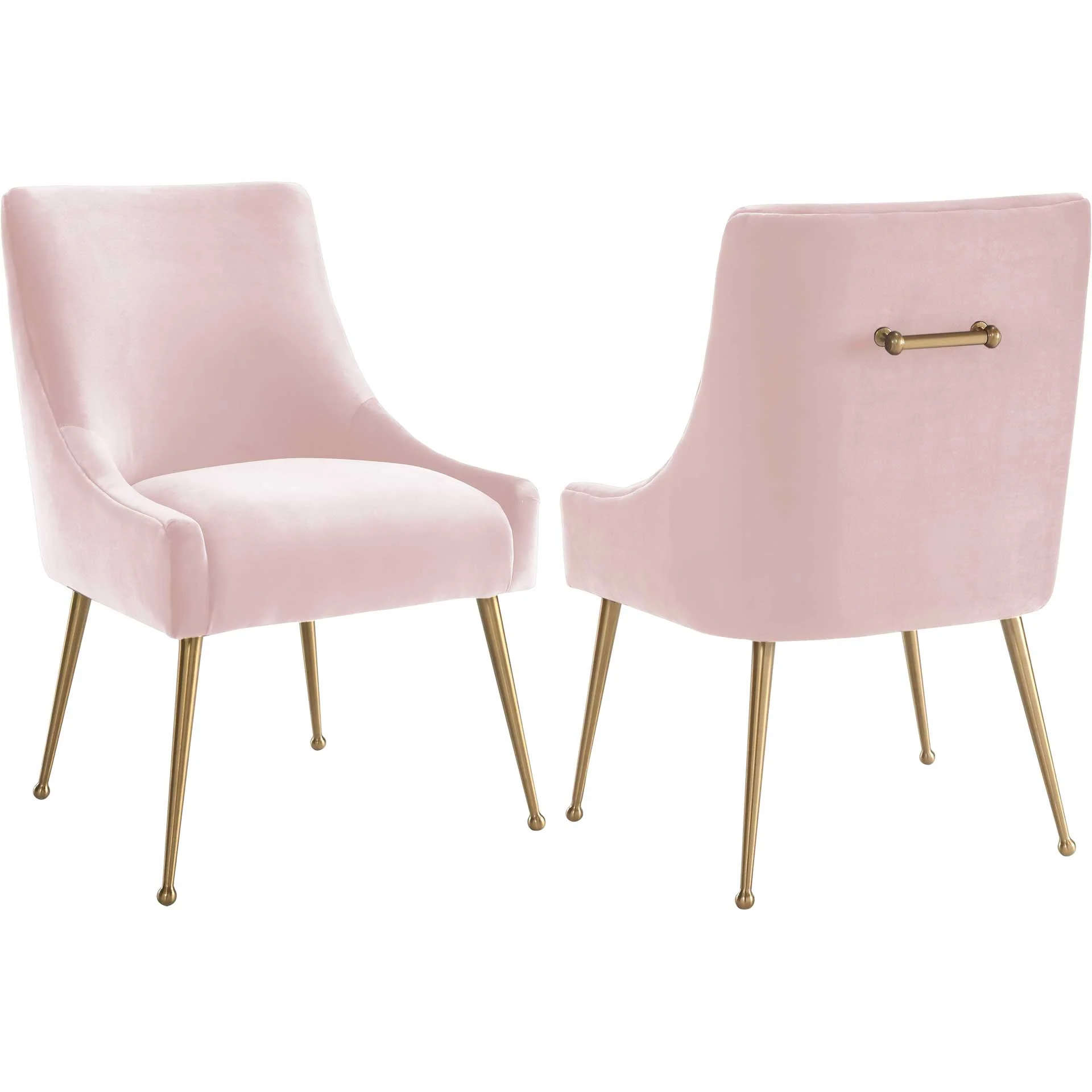 Bordeaux Velvet Side Chair Blush - Image 3